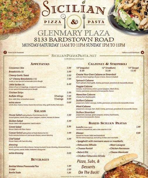 Sicilian Pizza & Pasta - Louisville, KY