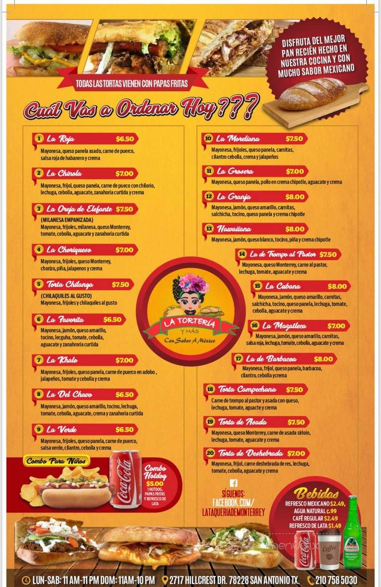 Taqueria Mexico Lindo - San Antonio, TX menu_pic