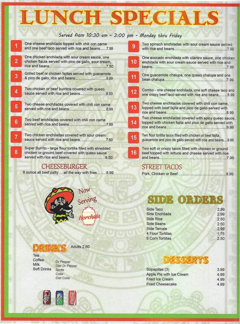 Don Juan's Mexican Restaurant - Hughes Springs, TX menu_pic