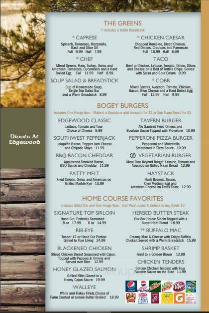 Divots at Edgewood - Fargo, ND menu_pic