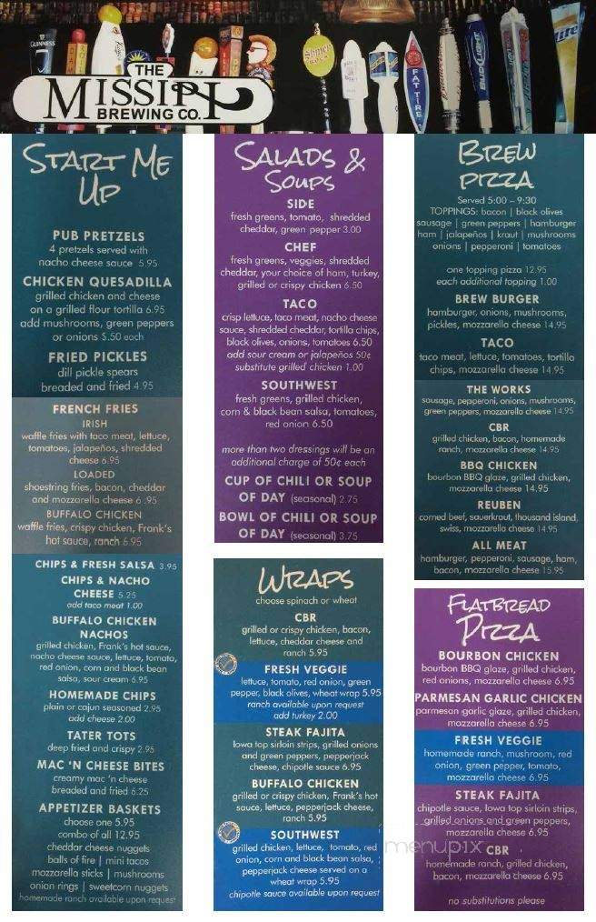 Mississippi Brewing Co - Muscatine, IA menu_pic