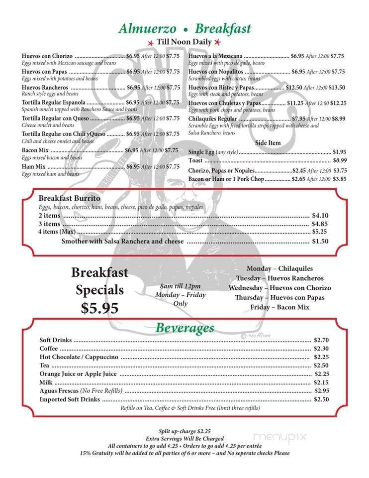 Chuy's 5 - Haltom City, TX menu_pic