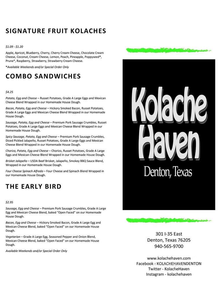 Kolache Haven - Denton, TX