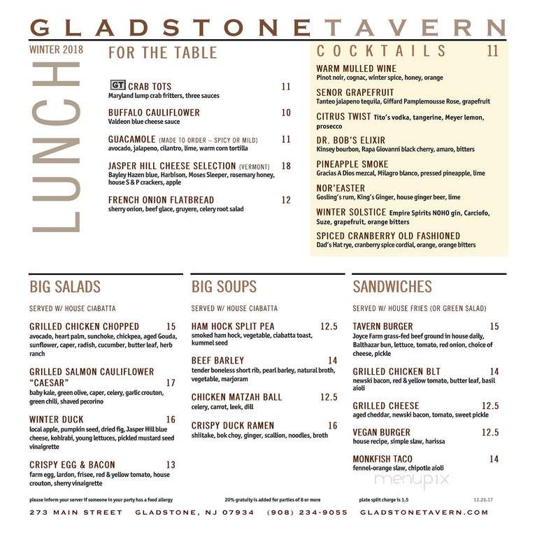 Gladstone Tavern - Gladstone, NJ