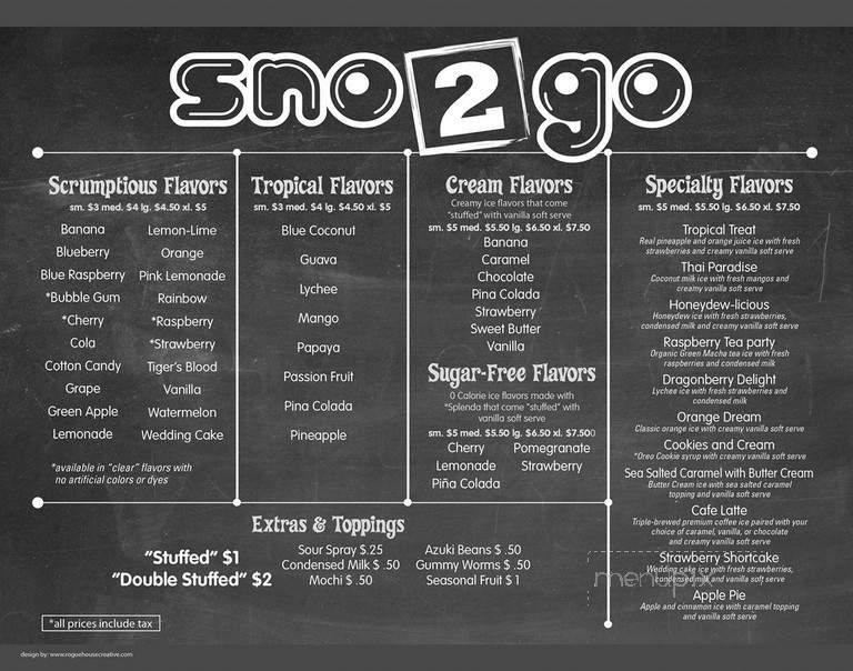 Sno on the Go - Mission Viejo, CA menu_pic
