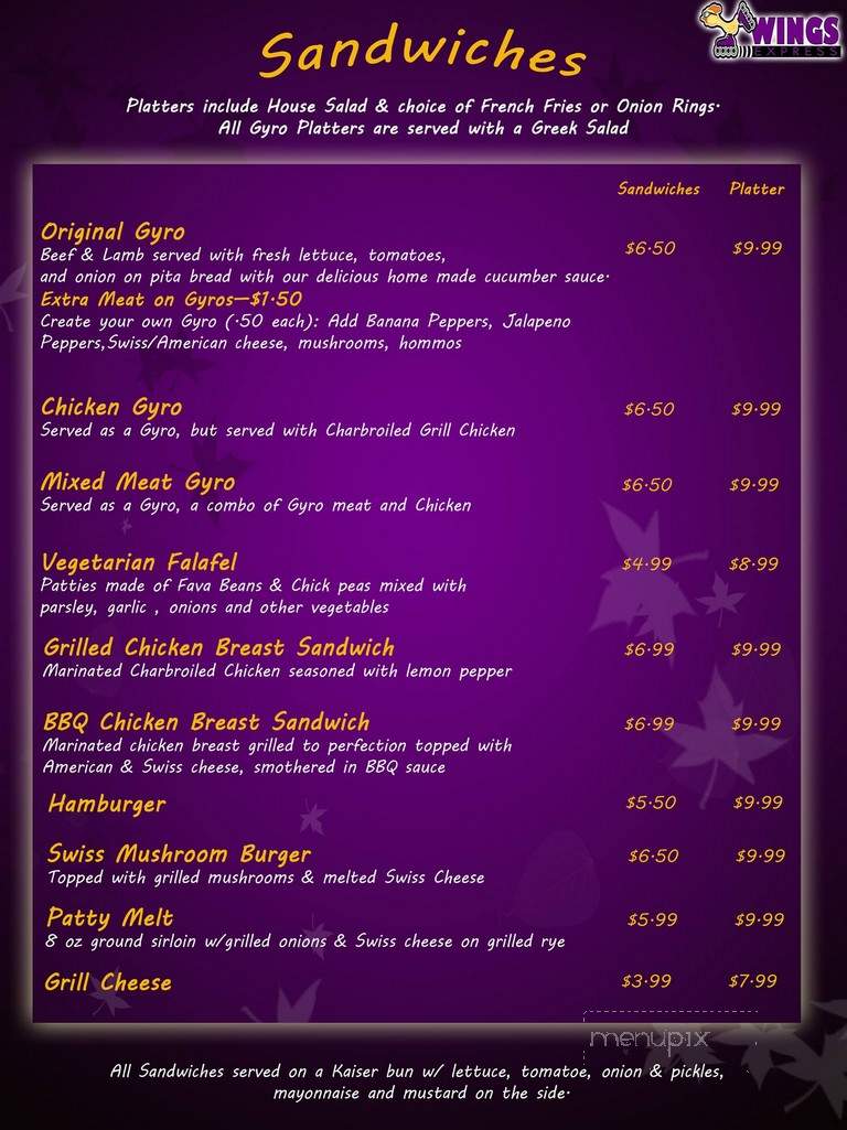 Wing Station - Toledo, OH menu_pic