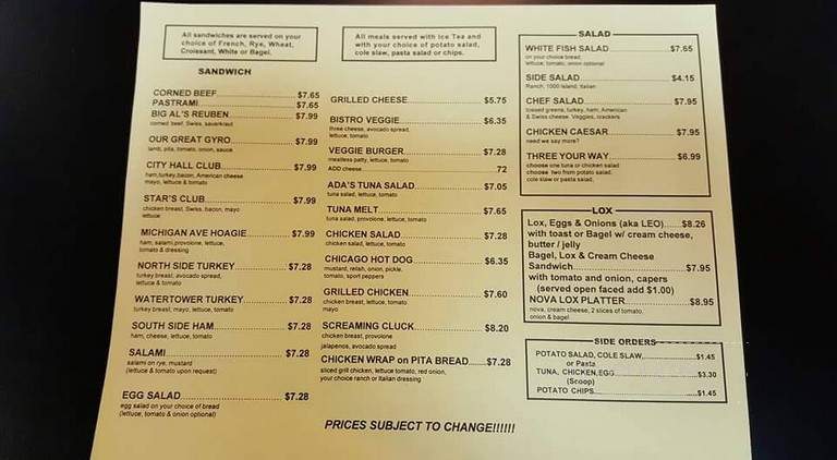 Chicago Bagel & Deli - San Antonio, TX menu_pic