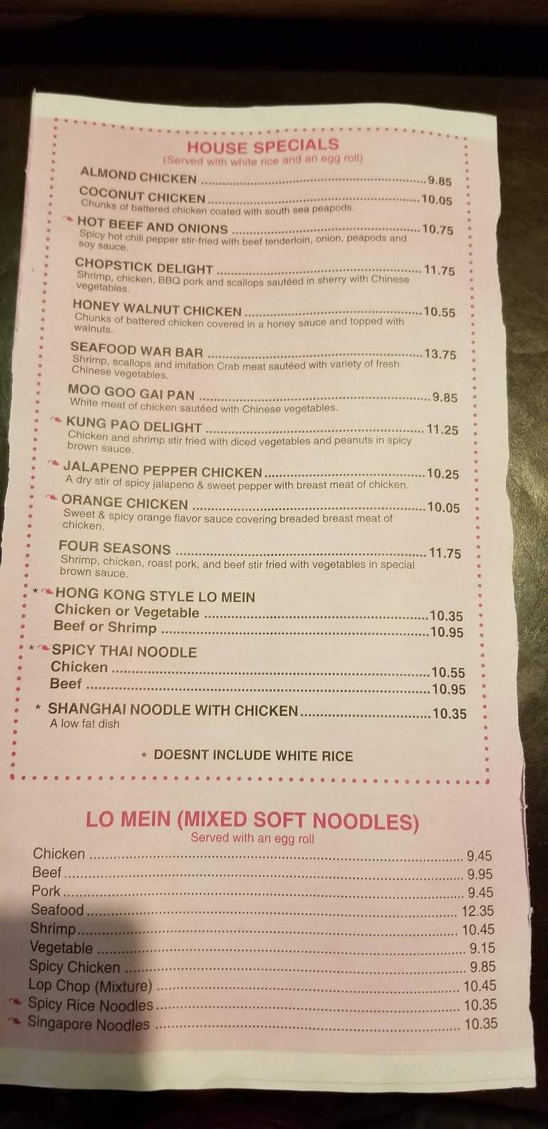 Chopstick Inn - Riverview, MI menu_pic