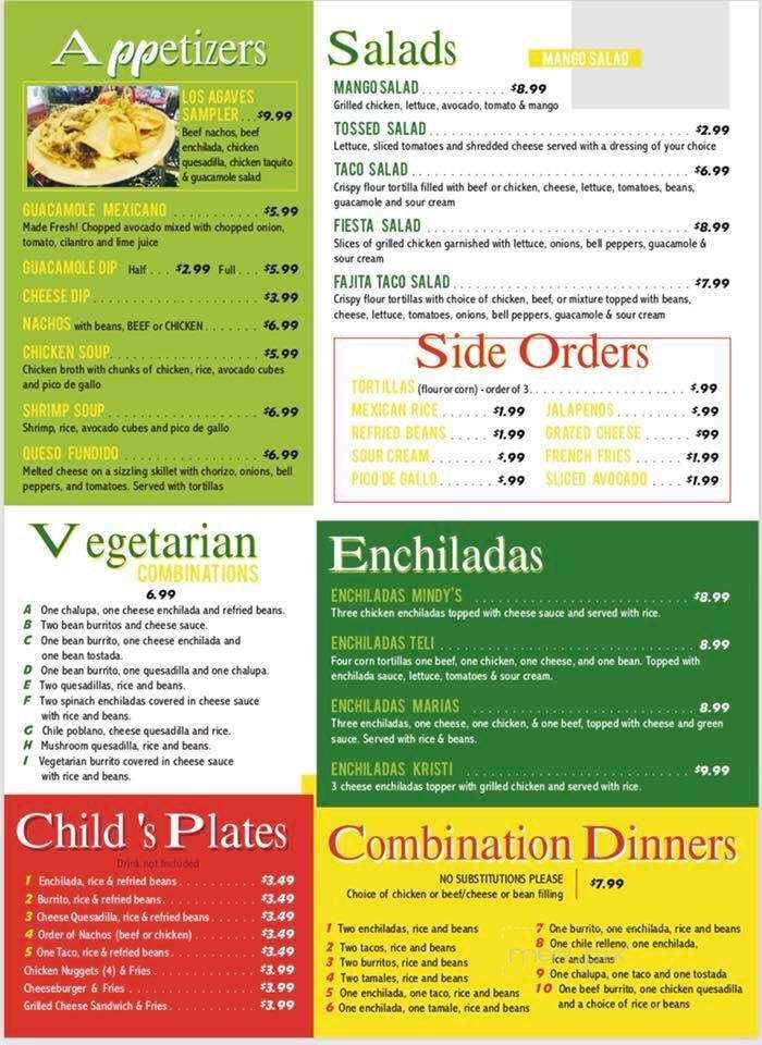 Los Agaves - Murfreesboro, AR menu_pic