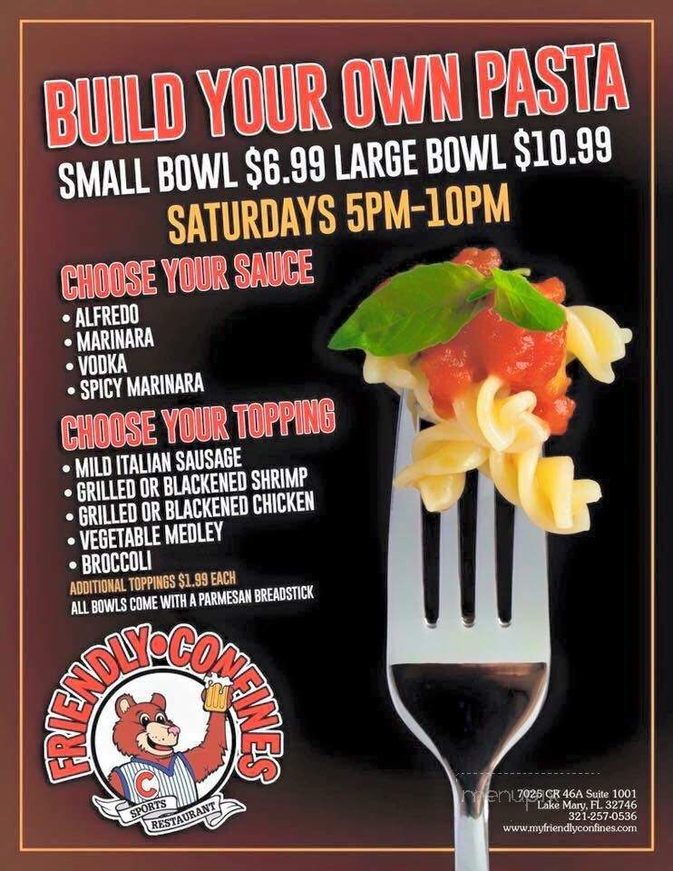Friendly Confines - Lake Mary, FL menu_pic