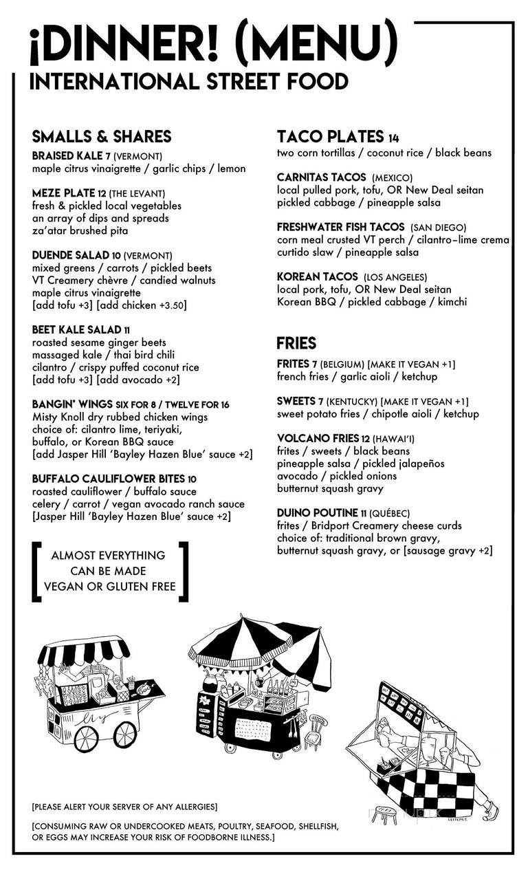 Duino! - Burlington, VT menu_pic