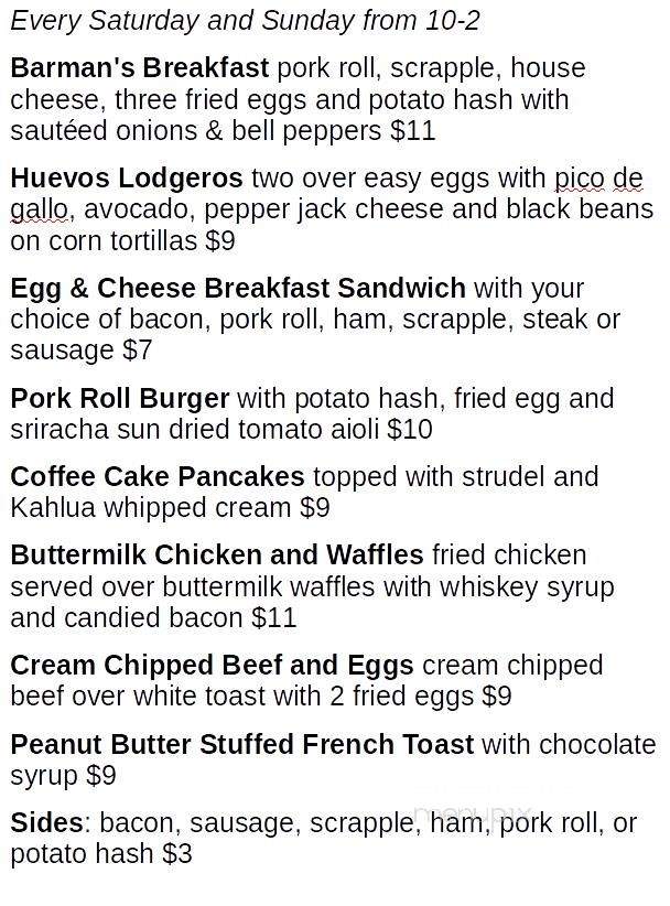 Grey Lodge Pub - Philadelphia, PA menu_pic