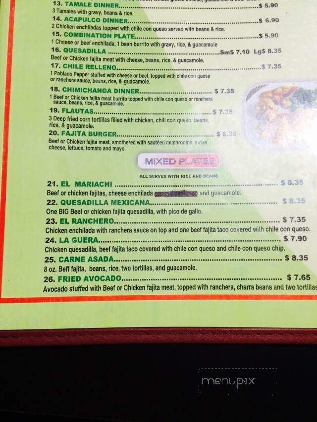 El Taquito Mexican Restaurant - Kingsville, TX menu_pic