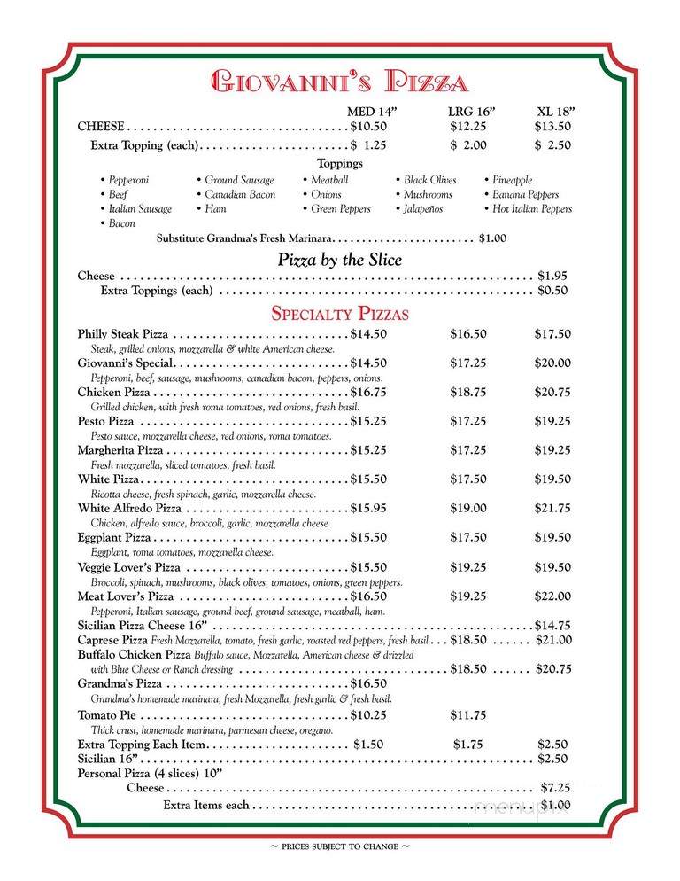 Giovanni's Pizza - Concord, NC