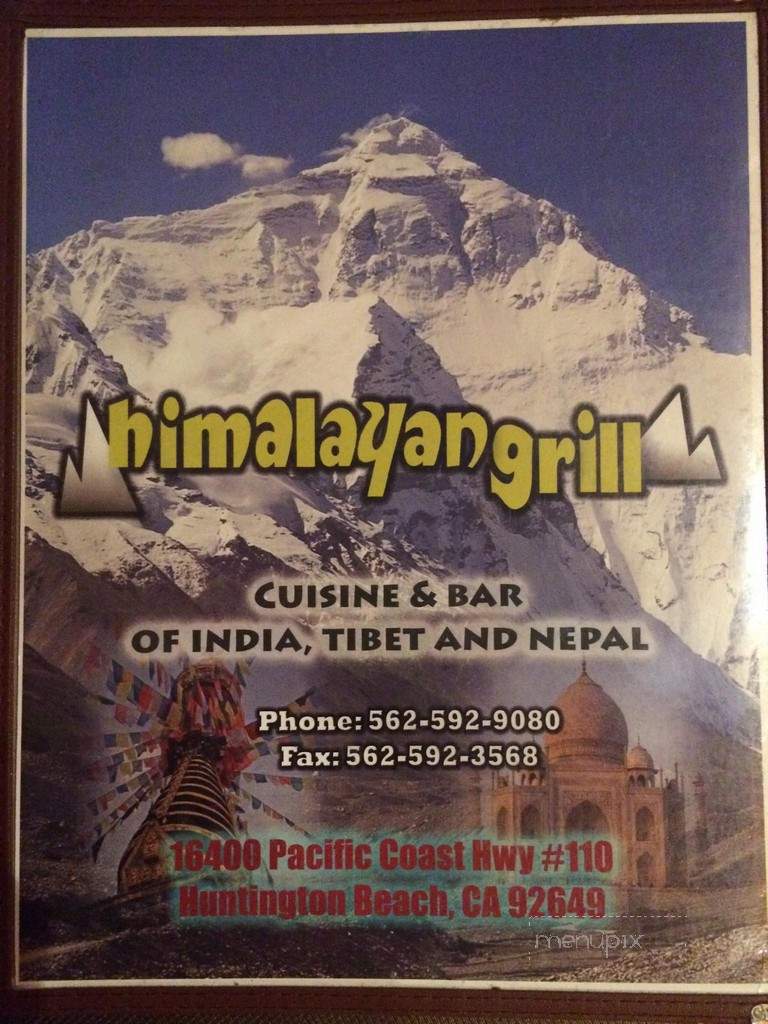 Himalayan Grill - Huntington Beach, CA menu_pic