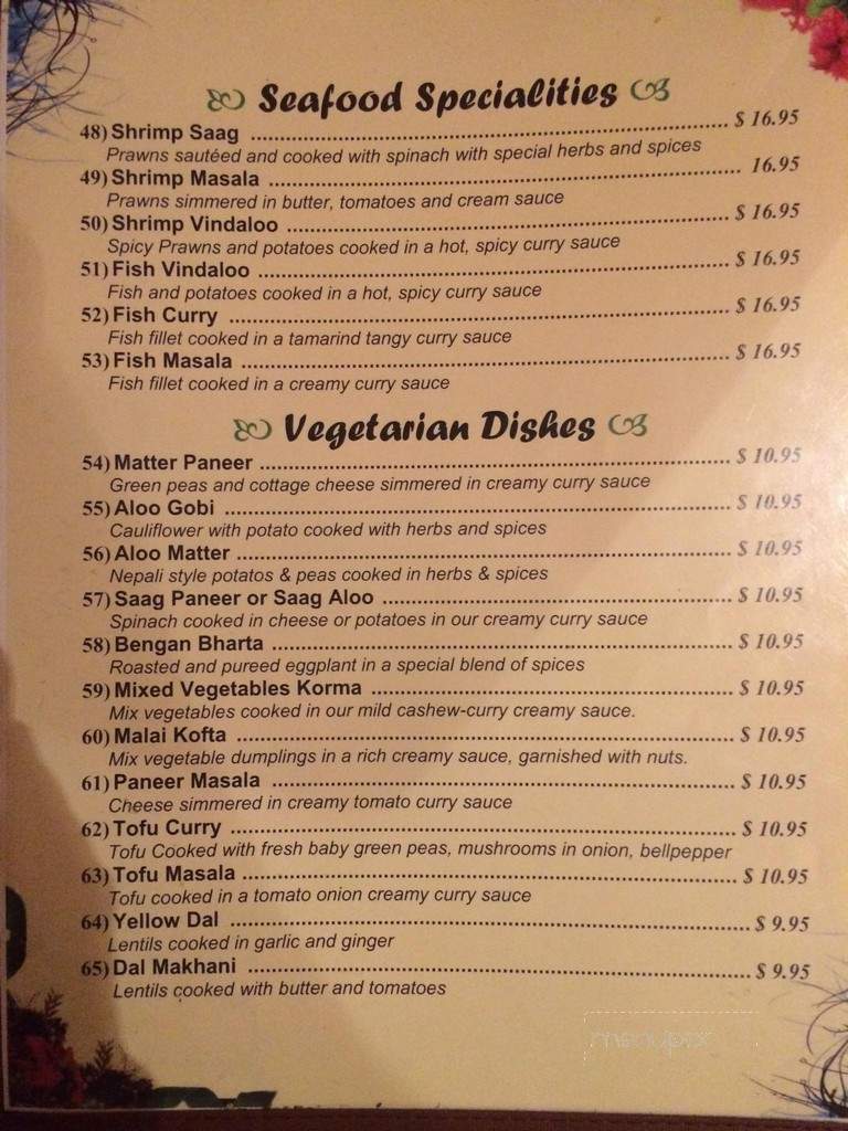 Himalayan Grill - Huntington Beach, CA menu_pic