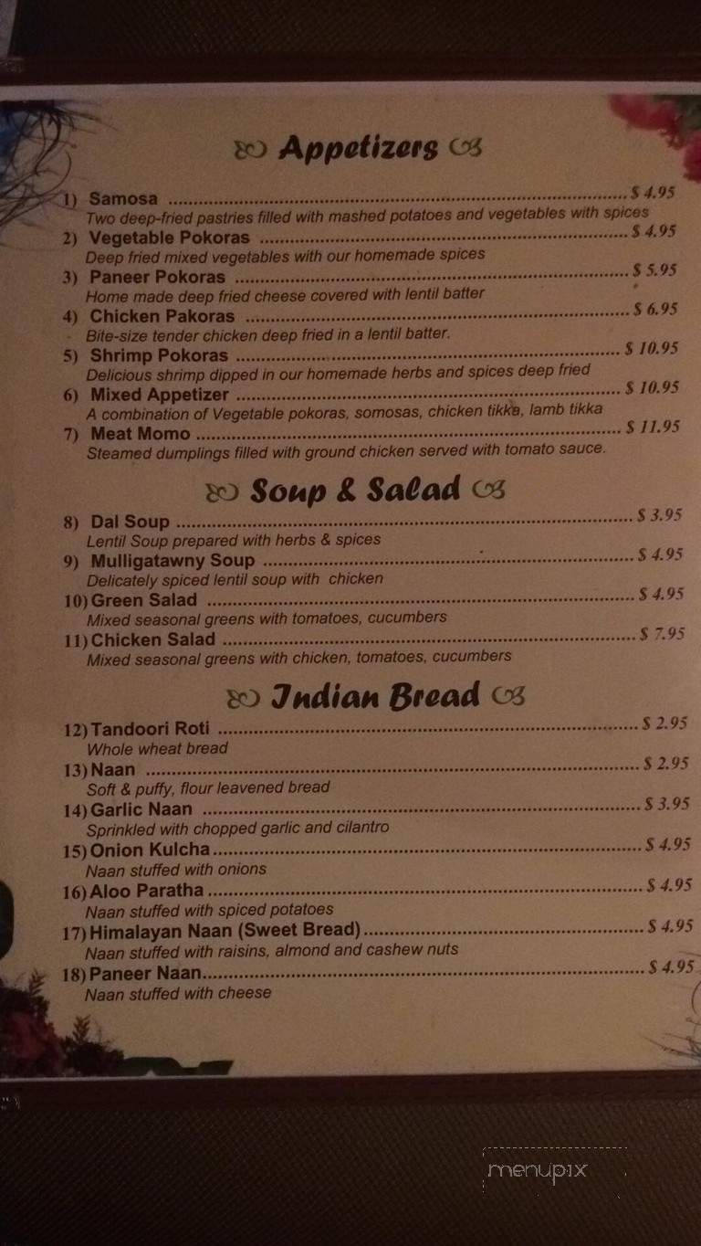 Himalayan Grill - Huntington Beach, CA menu_pic