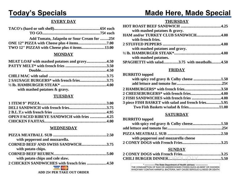 Louie's J J's Cafe - Toledo, OH menu_pic