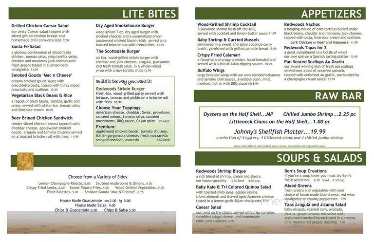Redwoods Caterers - Chester, NJ menu_pic