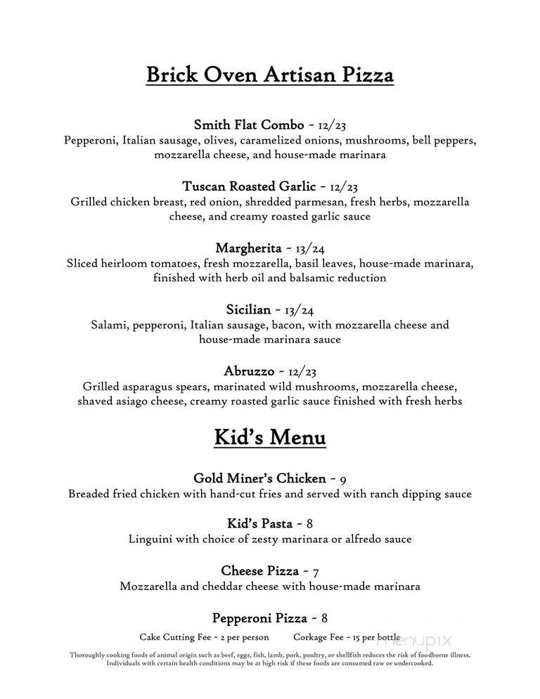 Smith Flat House Courtyard - Placerville, CA menu_pic