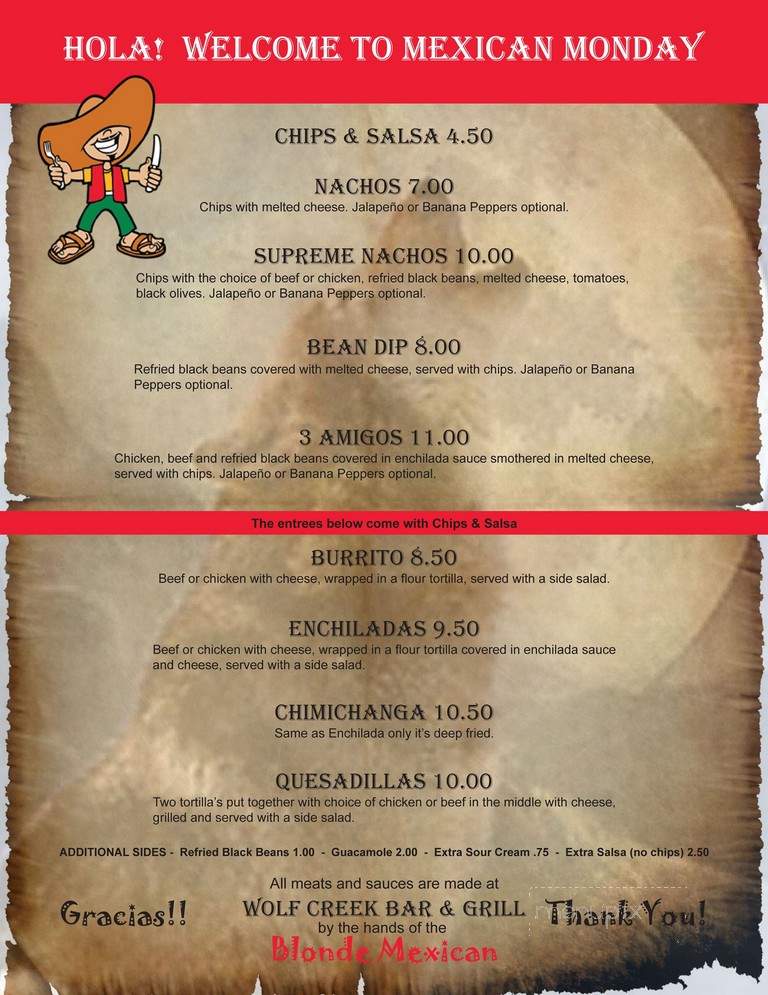 Little Swedes Wolf Creek Bar I - Saint Croix Falls, WI menu_pic
