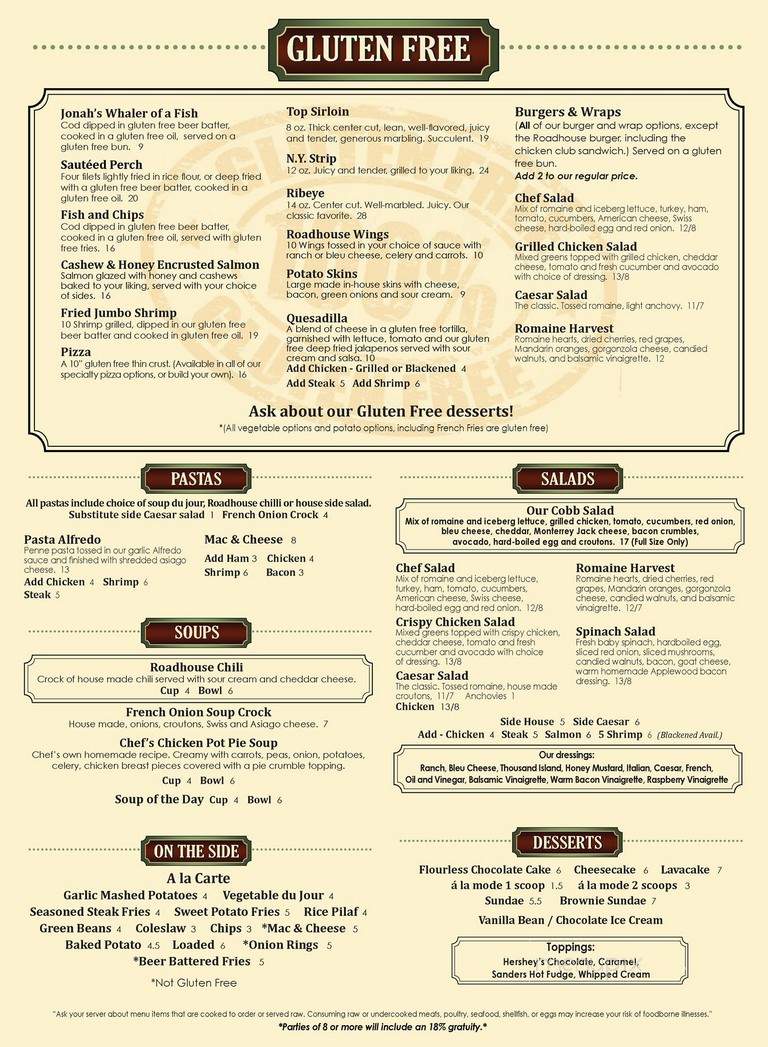 Burroughs Tavern - Brighton, MI menu_pic