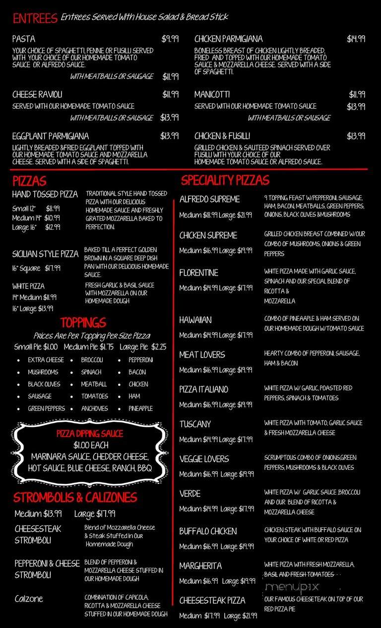 Alfredo's Italian Restaurant - Cape May, NJ menu_pic