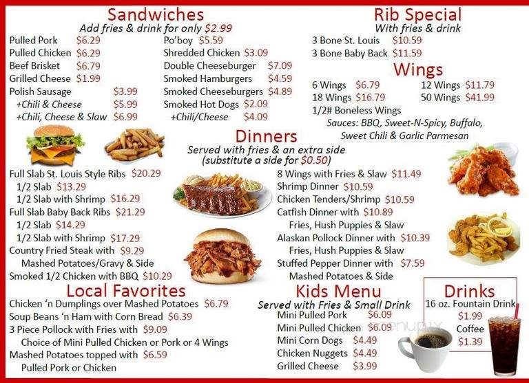 Belly Buster's BBQ - Ashland, OH menu_pic