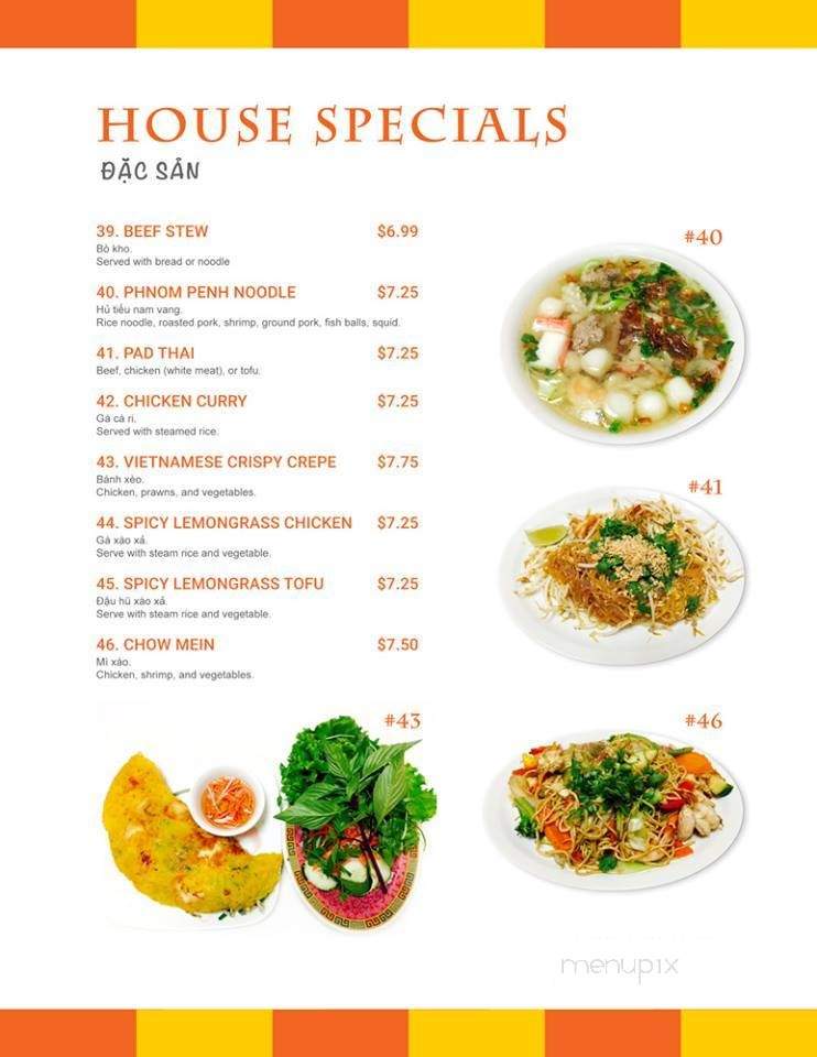 Pho Linh - Tacoma, WA menu_pic