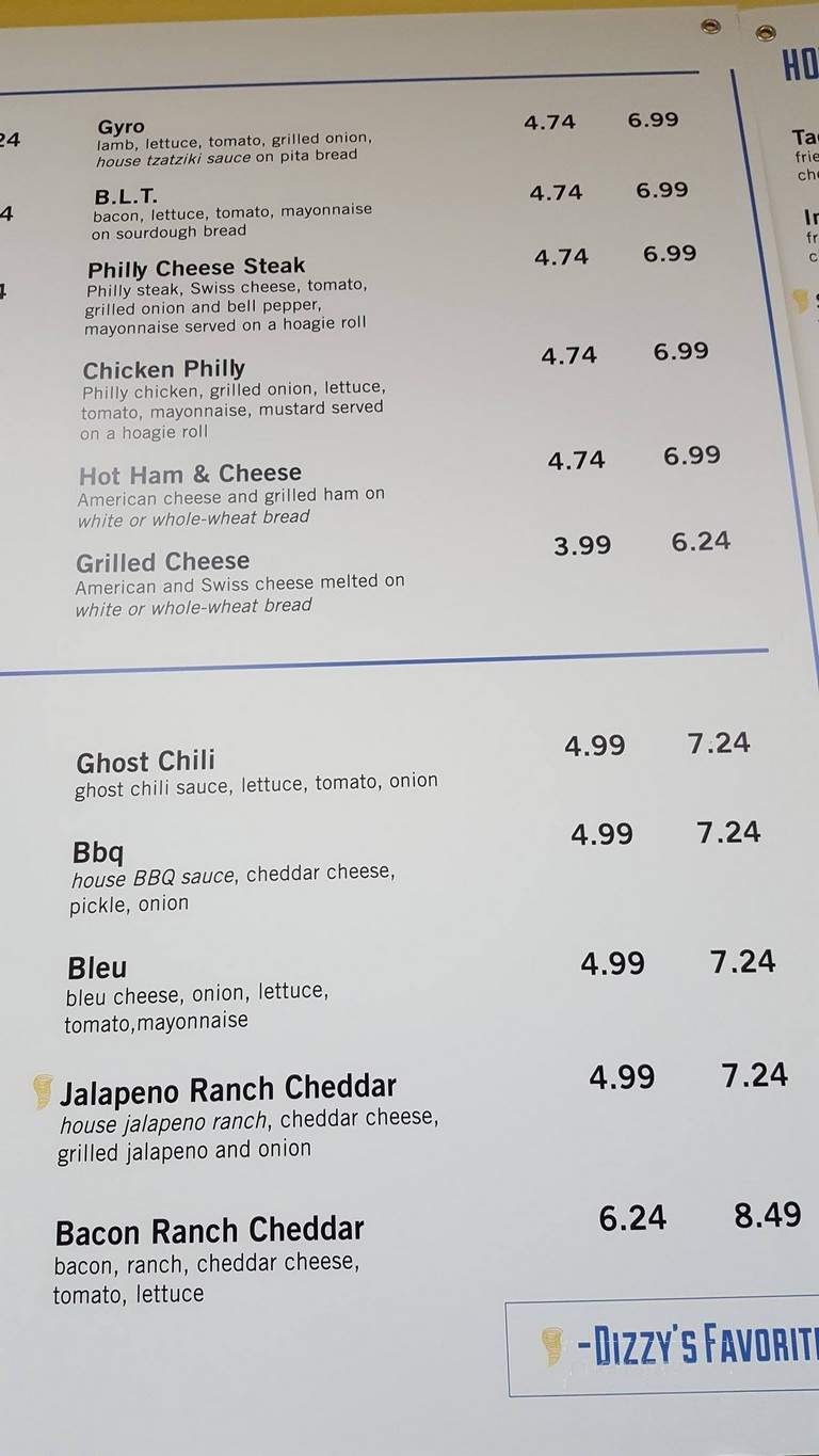 Dizzy's - Oklahoma City, OK menu_pic