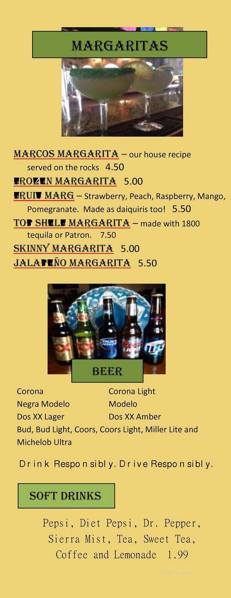 Lopez de Mexico - Atchison, KS menu_pic