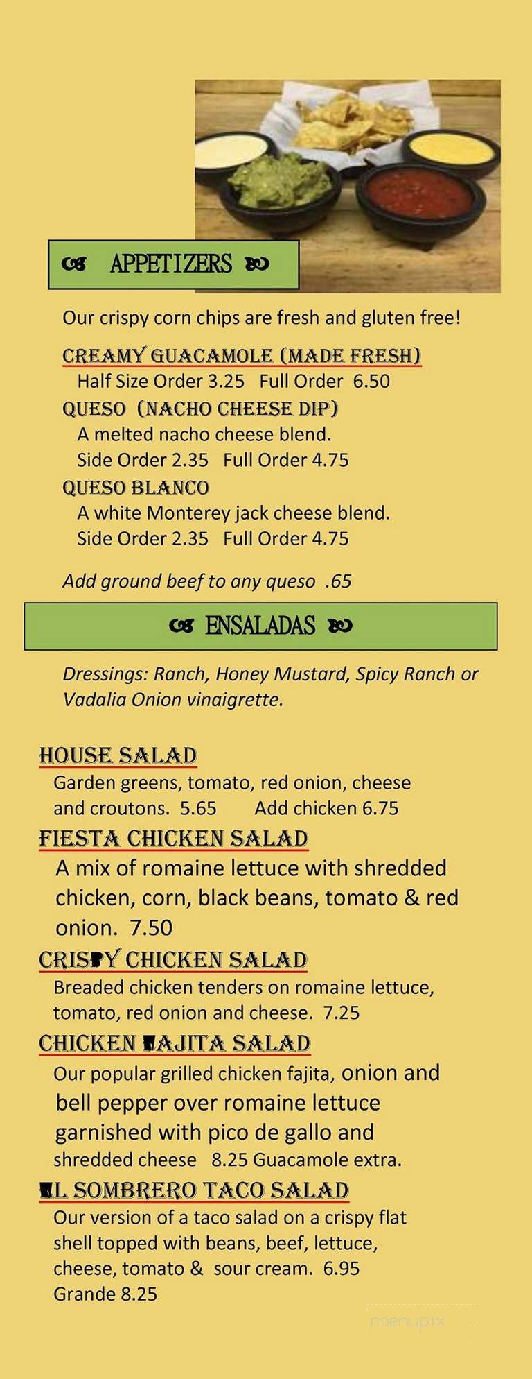 Lopez de Mexico - Atchison, KS menu_pic