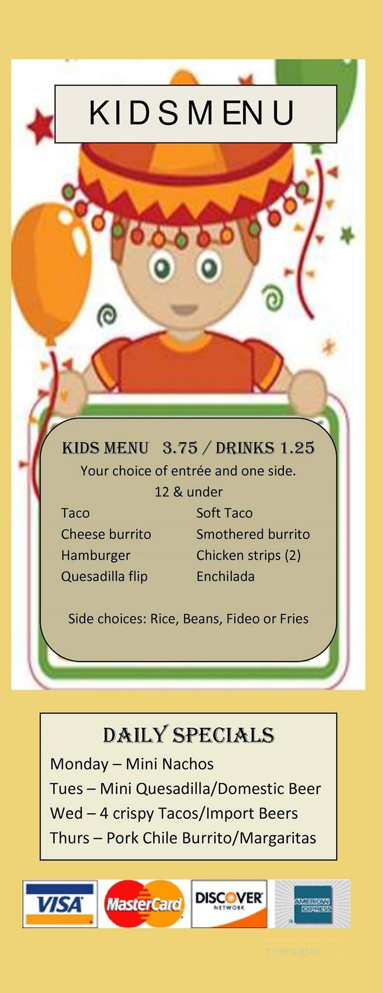 Lopez de Mexico - Atchison, KS menu_pic