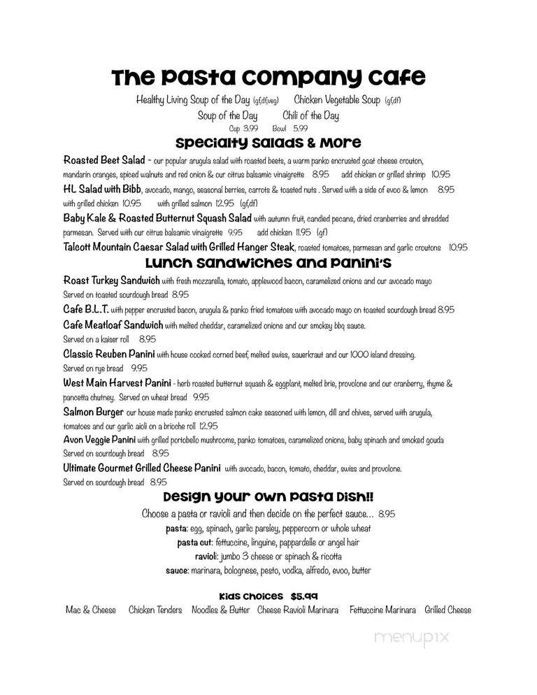 New England Pasta Company - Avon, CT menu_pic
