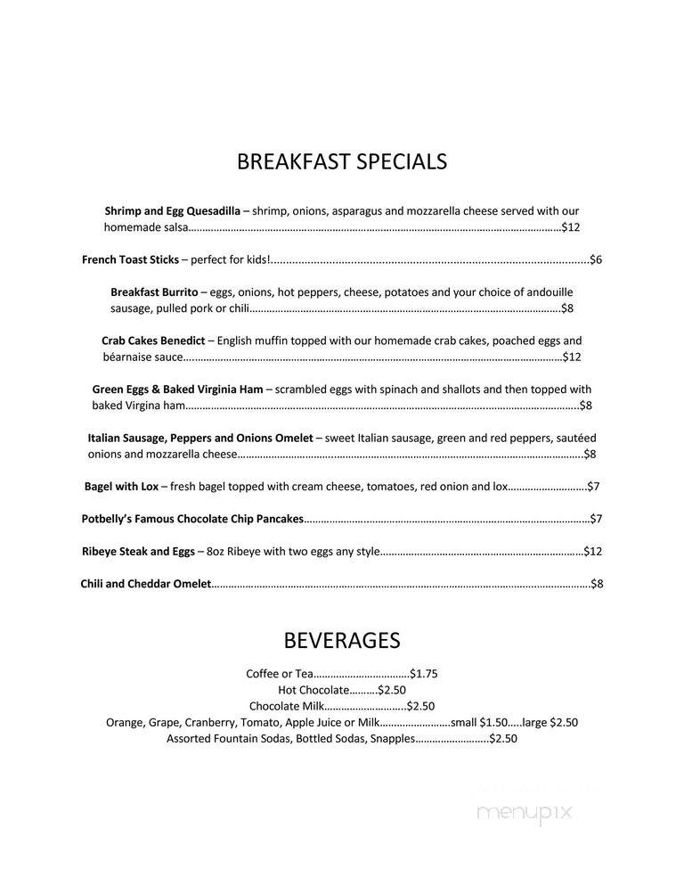 Pot Belly Deli - Sussex, NJ menu_pic