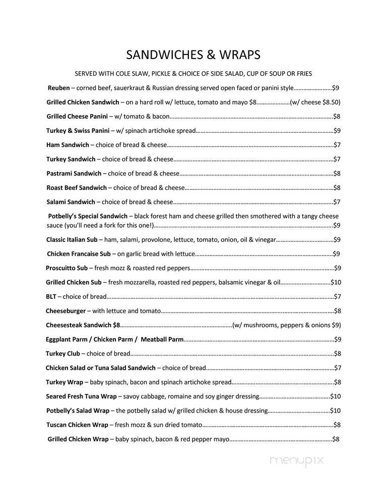 Pot Belly Deli - Sussex, NJ menu_pic