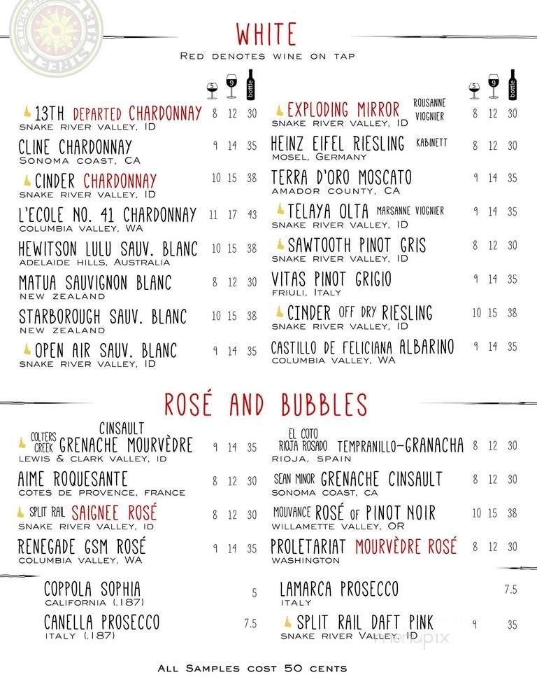 13th Street Pub and Grill - Boise, ID menu_pic