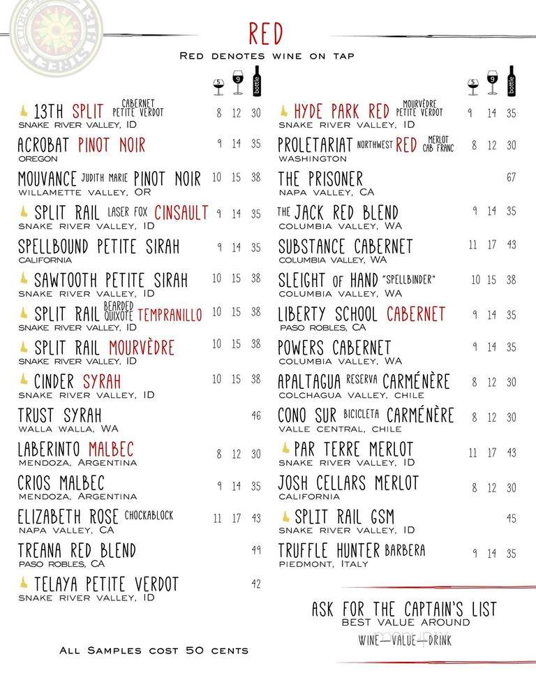 13th Street Pub and Grill - Boise, ID menu_pic