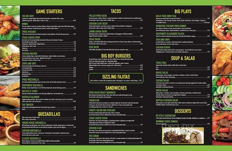 Big Shots Sports Cafe - Bedford, TX menu_pic