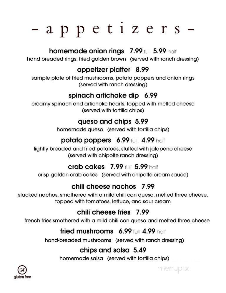 The Willows - Seneca, KS menu_pic