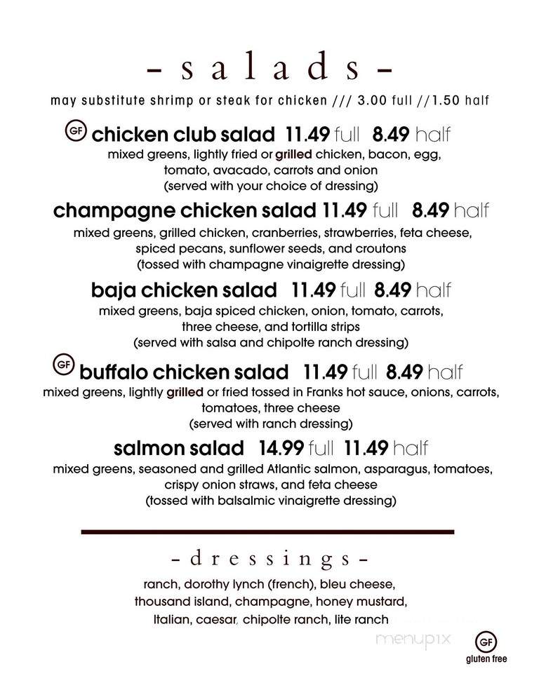 The Willows - Seneca, KS menu_pic