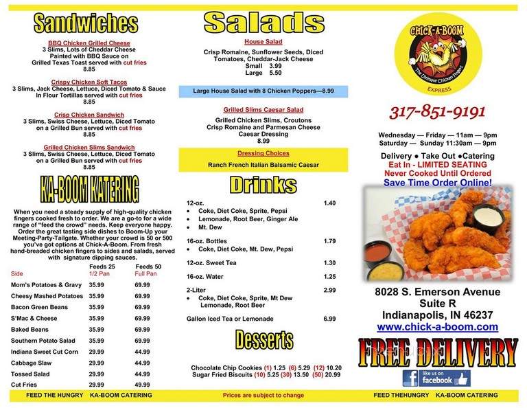 Chic n Boom - Indianapolis, IN menu_pic