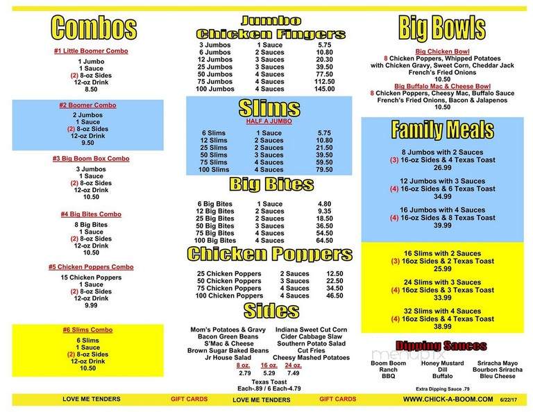 Chic n Boom - Indianapolis, IN menu_pic