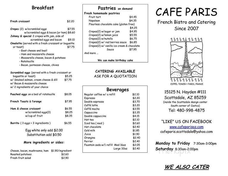 Cafe Paris French Bistro & Catering - Scottsdale, AZ
