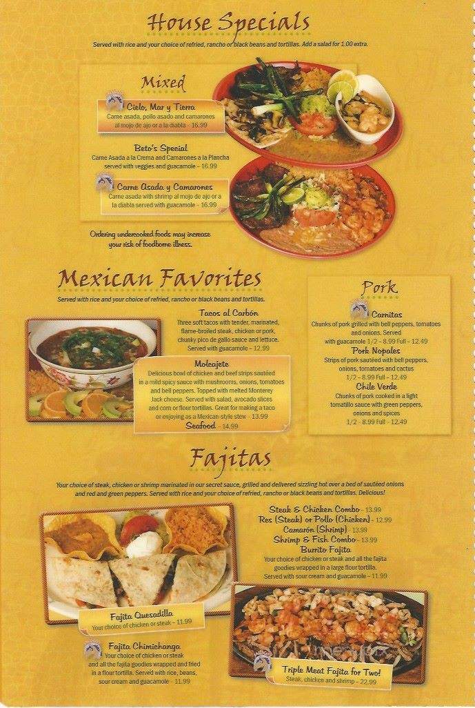 Jalisco's Mexican Restaurant - Idaho Falls, ID menu_pic