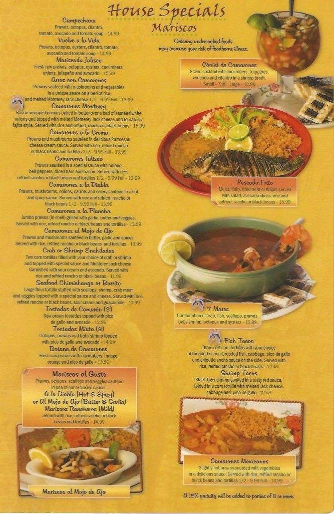 Jalisco's Mexican Restaurant - Idaho Falls, ID menu_pic