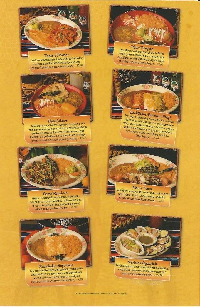 Jalisco's Mexican Restaurant - Idaho Falls, ID menu_pic