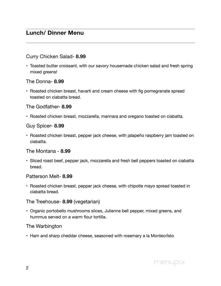 Boulder Creek Coffee - Buford, GA menu_pic