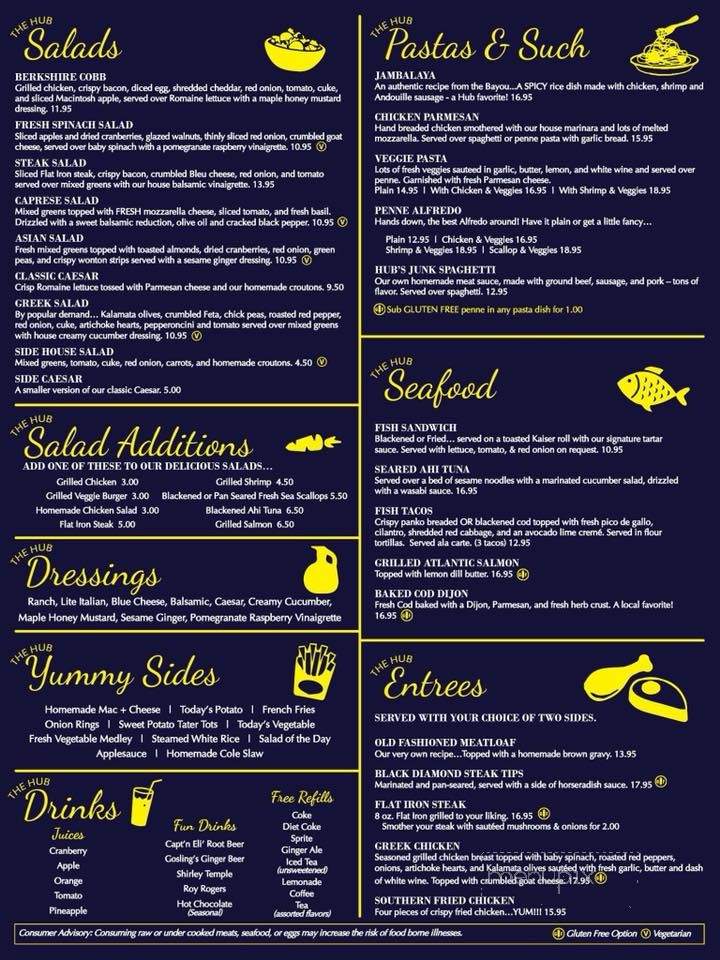 The Hub - North Adams, MA menu_pic