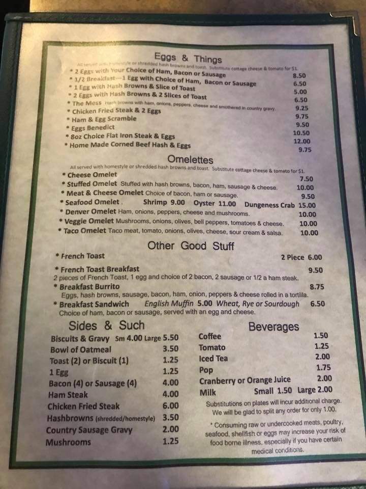 Shamrock Tavern - Longview, WA menu_pic